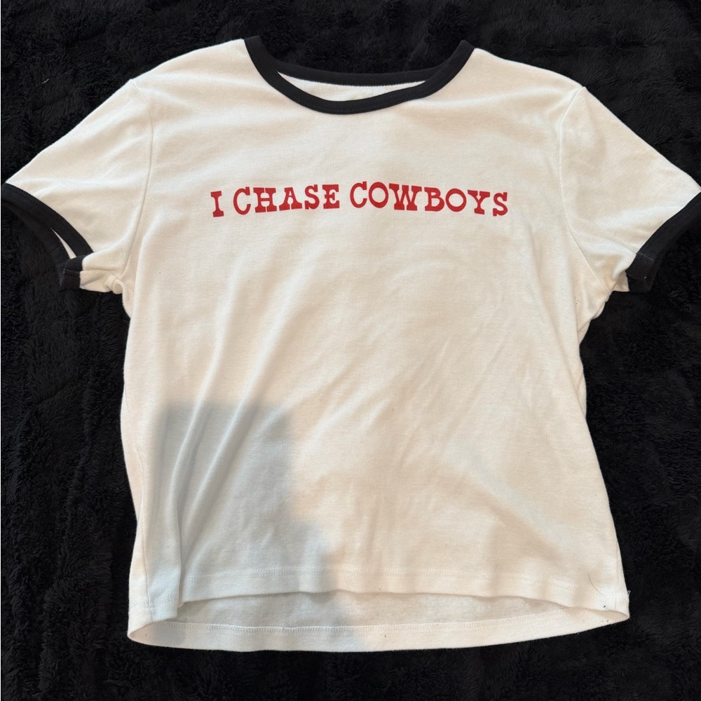 Y2K Baby tee White and Black Graphic Tee